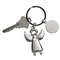 Contemporary Home Living 3.5" Standing Angel Design Stainless Steel Key Chain